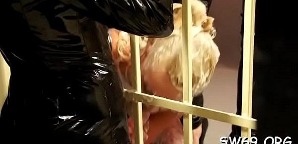  Gorgeous playgirl takes a big load of slime on a-hole at gloryhole